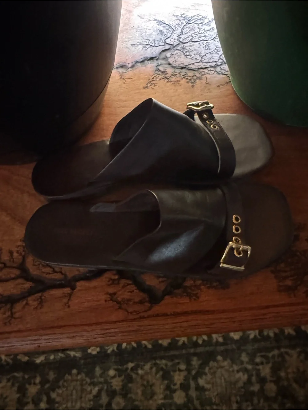 Free People Brown Slide Sandal - Coconut Shell